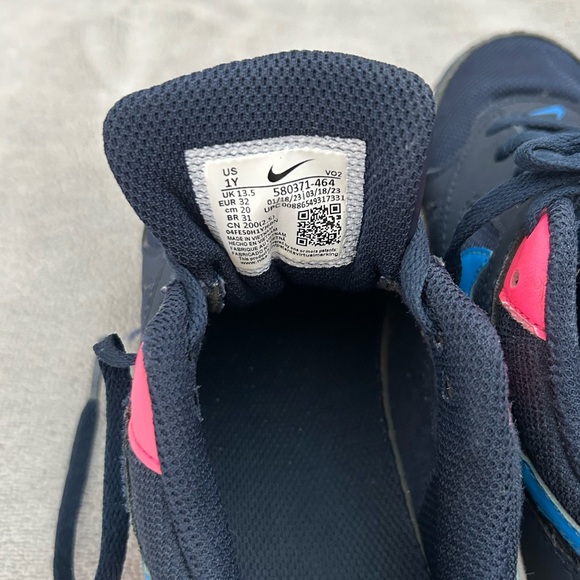 Nike AirMax Navy Pink Shoes 1Y - Picture 10 of 10